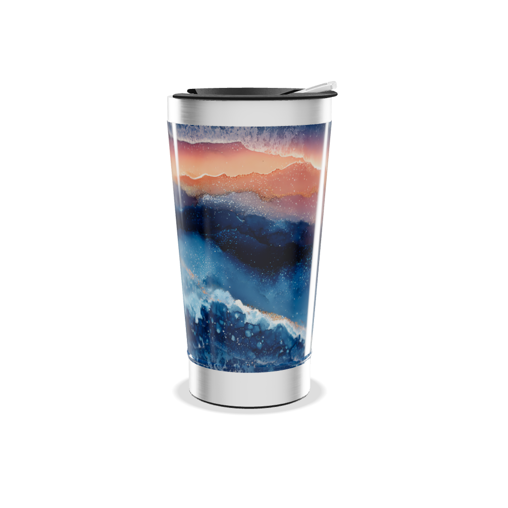 Copo Térmico - Estampa Paisagem Azul