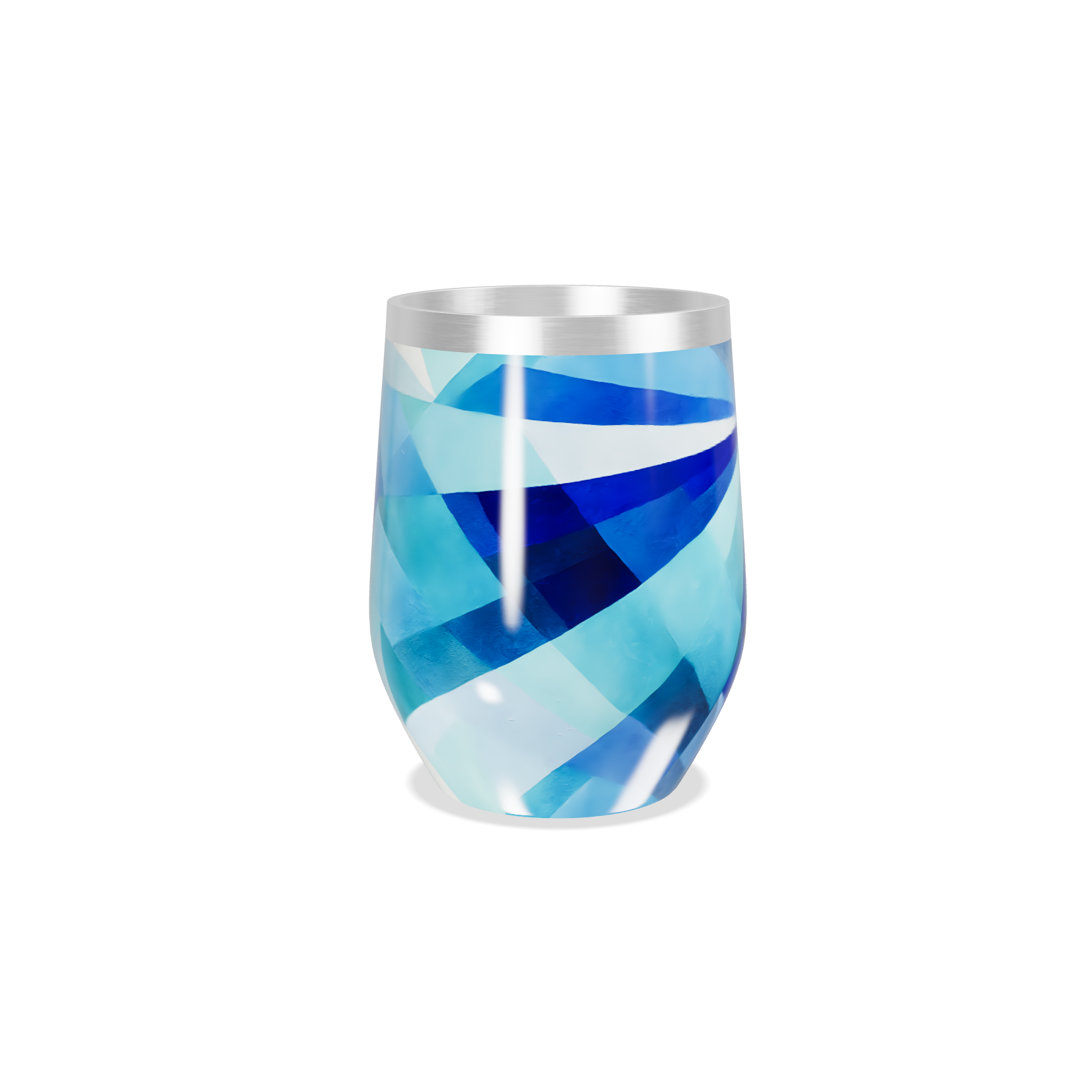 Copo Térmico Slim - Azul Geométrico Inox