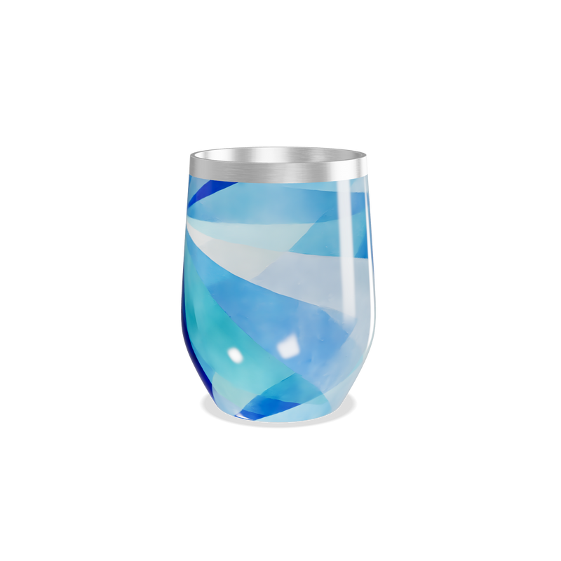 Copo Térmico Slim - Azul Geométrico Inox