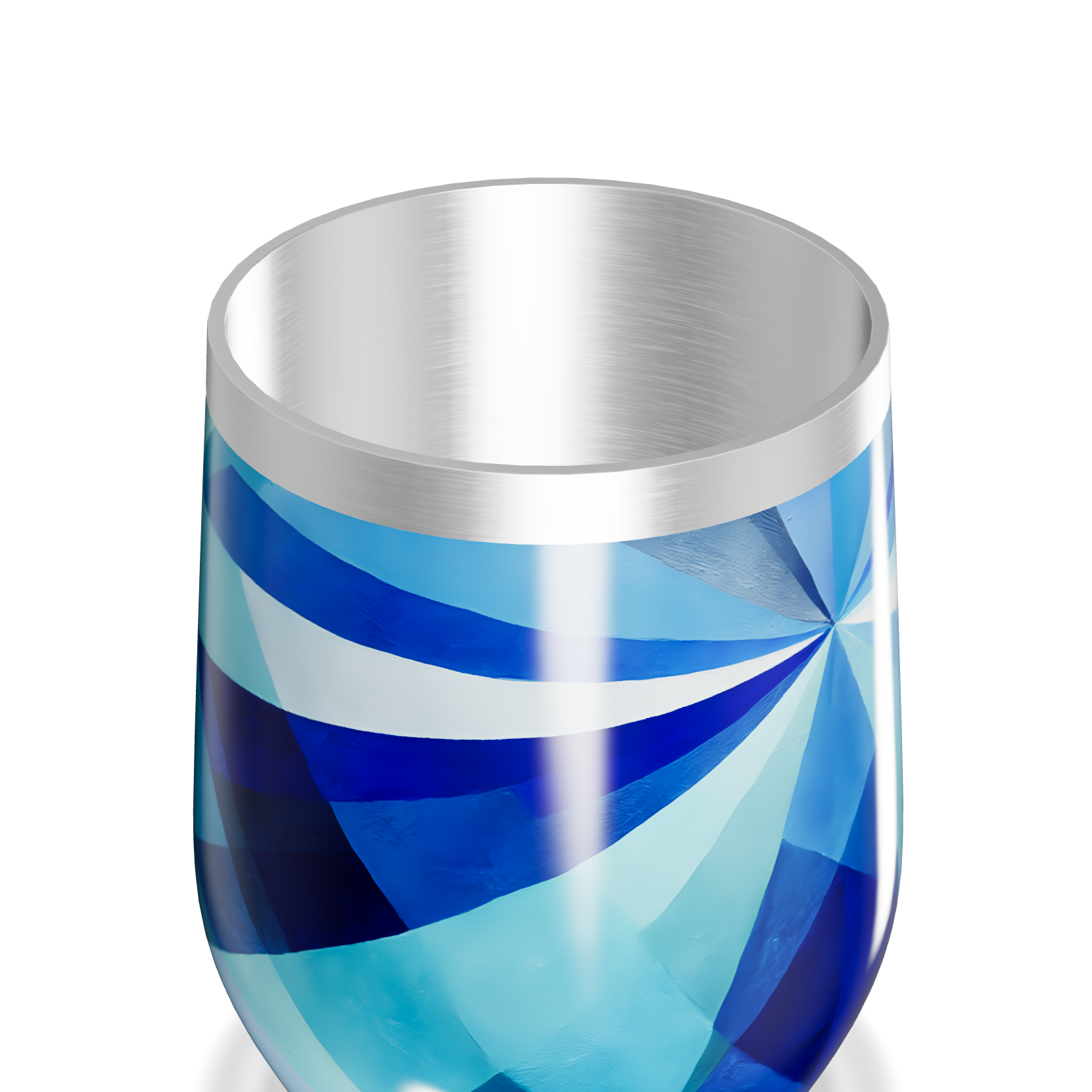 Copo Térmico Slim - Azul Geométrico Inox