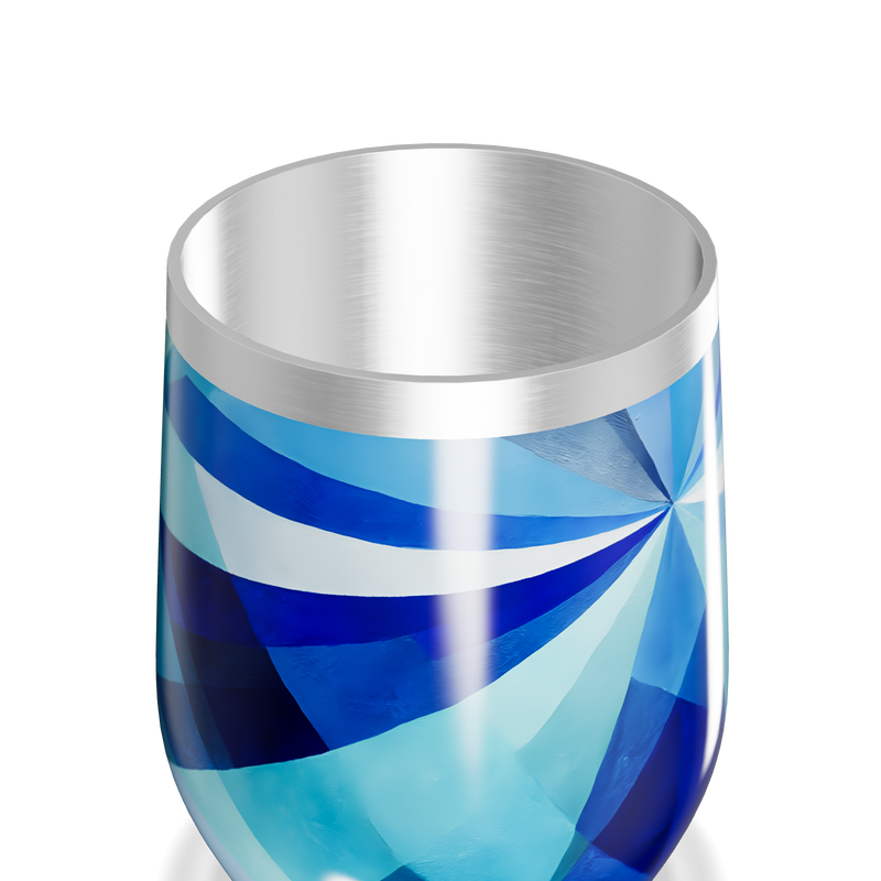 Copo Térmico Slim - Azul Geométrico Inox