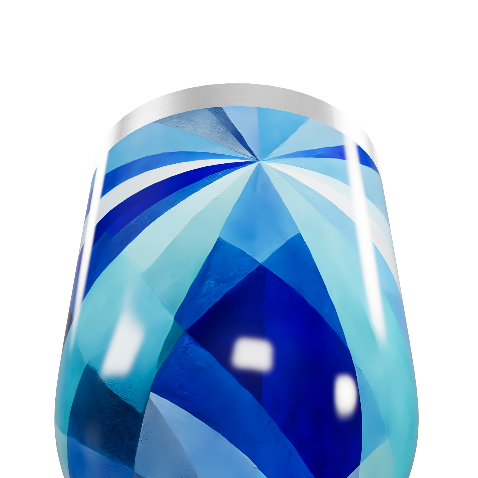 Copo Térmico Slim - Azul Geométrico Inox