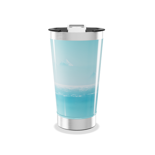 Copo Térmico - Paisagem Azul Inox