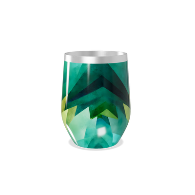 Copo Térmico Slim - Estampa Geométrica Verde