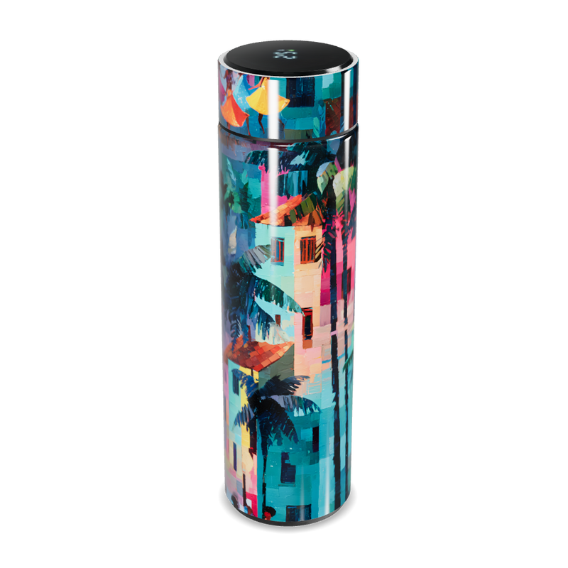 Garrafa Térmica Touch - Estampa Tropical