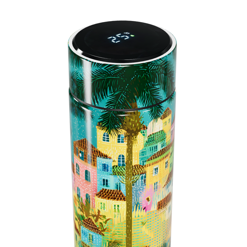 Garrafa Térmica Touch - Estampa Tropical Colorida