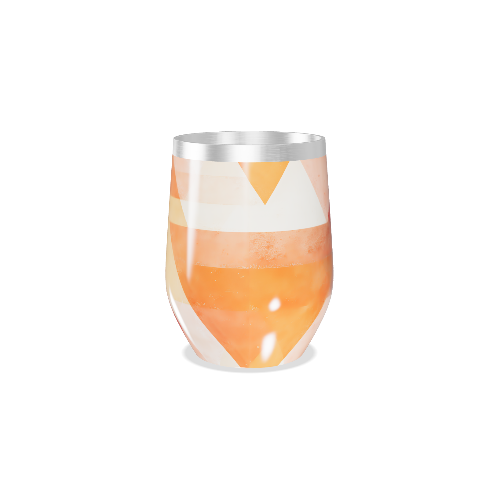 Copo Térmico Slim - Estampa Geométrica Vermelha