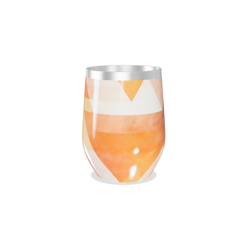 Copo Térmico Slim - Estampa Geométrica Vermelha