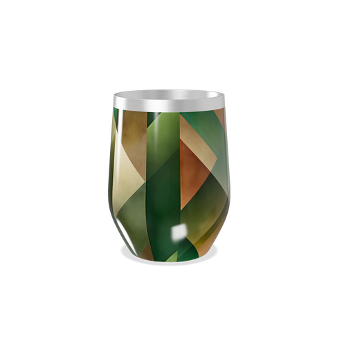 Copo Térmico Slim - Design Geométrico Verde