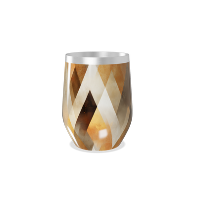Copo Térmico Slim - Geométrico Marrom e Bege
