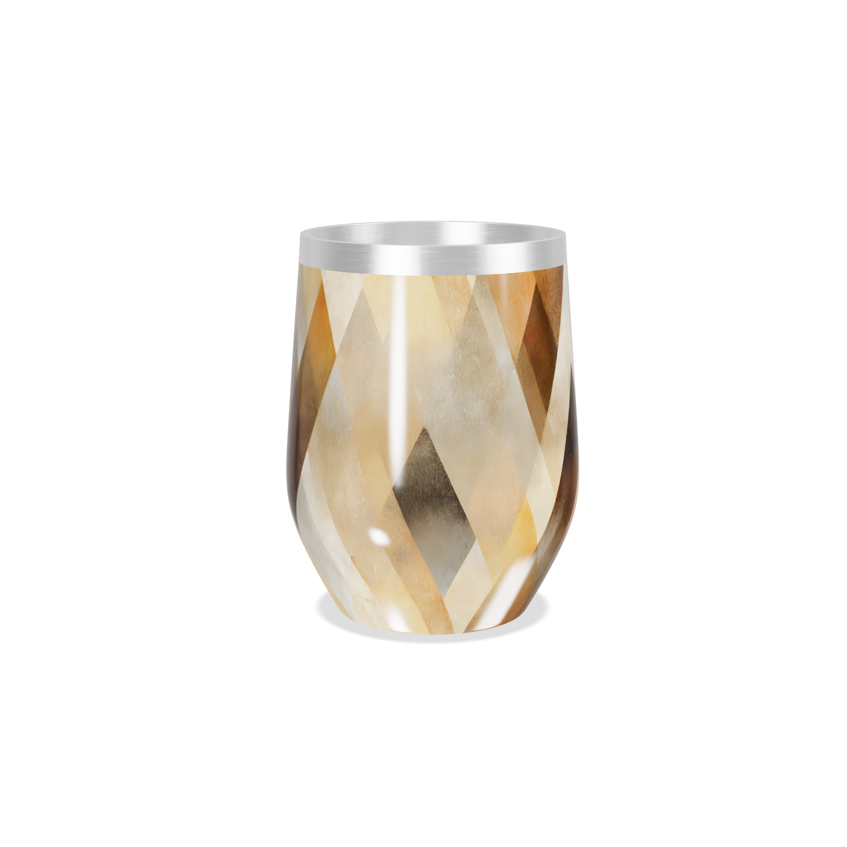 Copo Térmico Slim - Geométrico Marrom e Bege