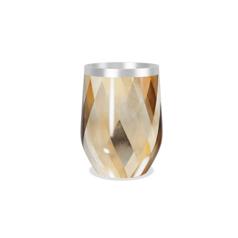 Copo Térmico Slim - Geométrico Marrom e Bege