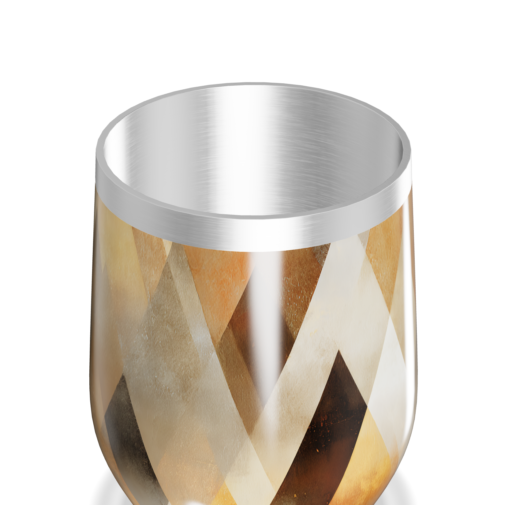 Copo Térmico Slim - Geométrico Marrom e Bege