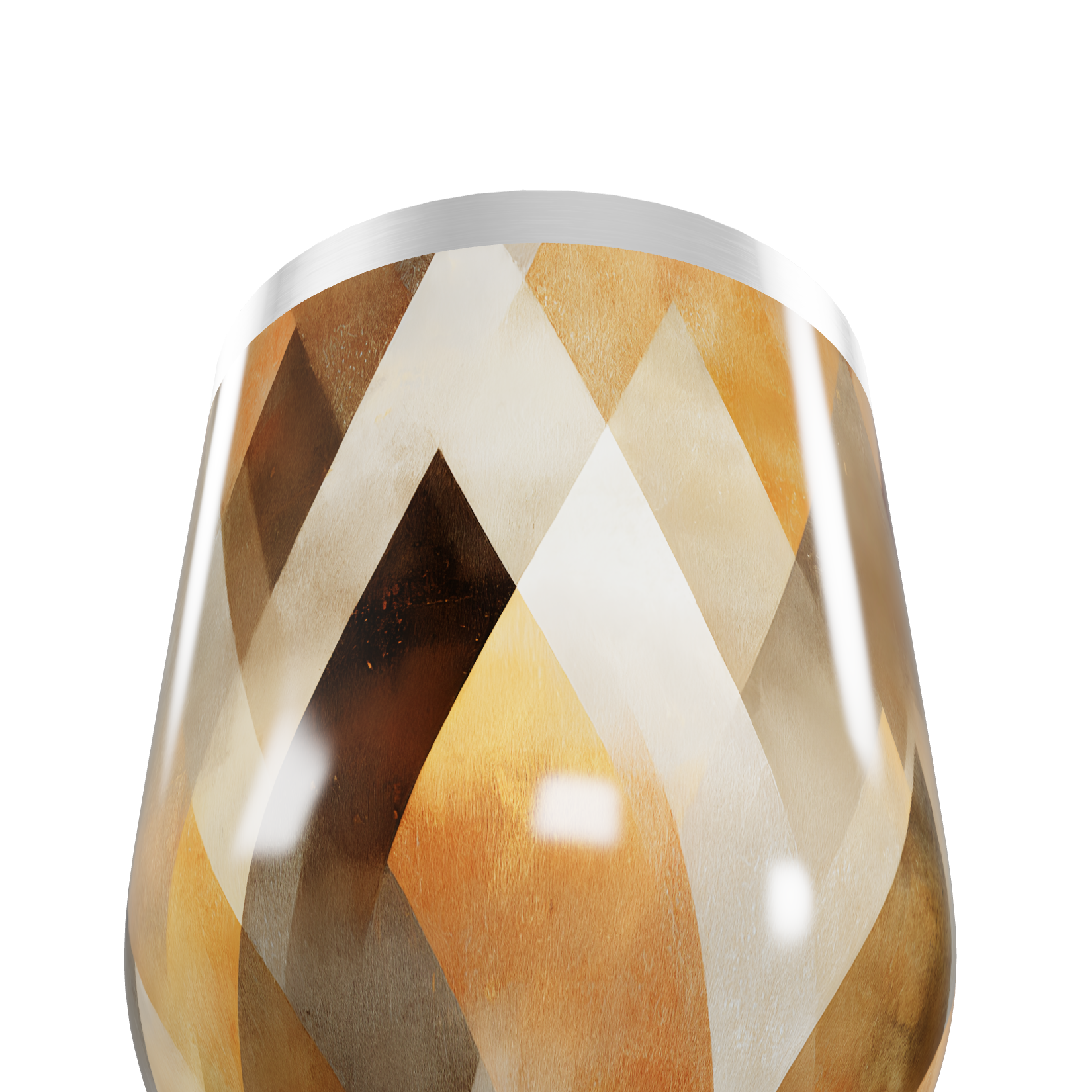 Copo Térmico Slim - Geométrico Marrom e Bege