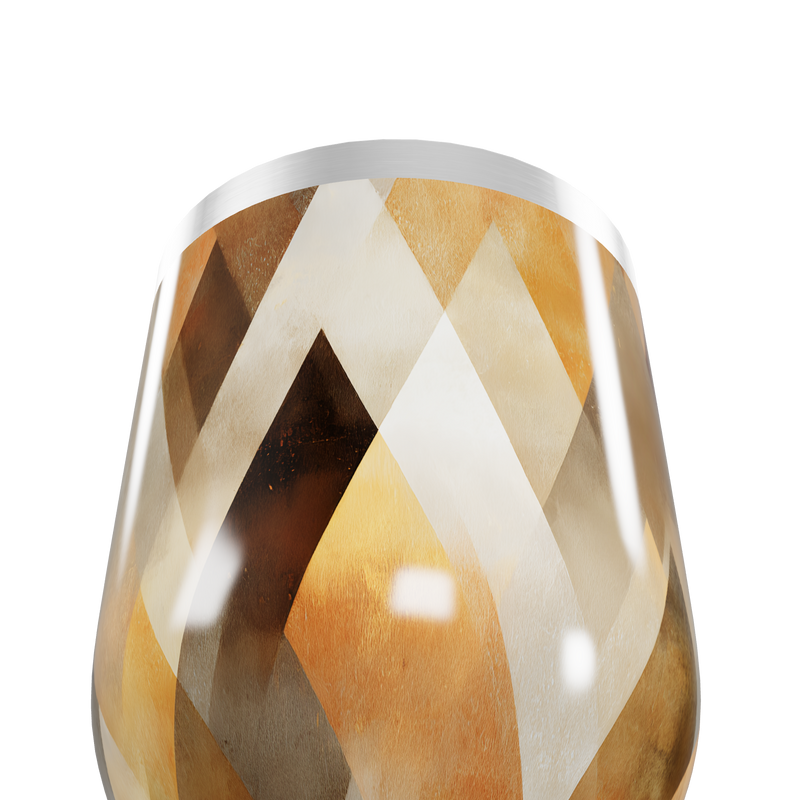 Copo Térmico Slim - Geométrico Marrom e Bege