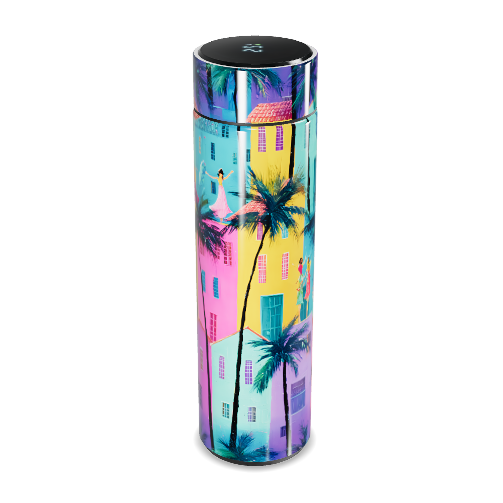 Garrafa Térmica Touch - Estampa Colorida Tropical