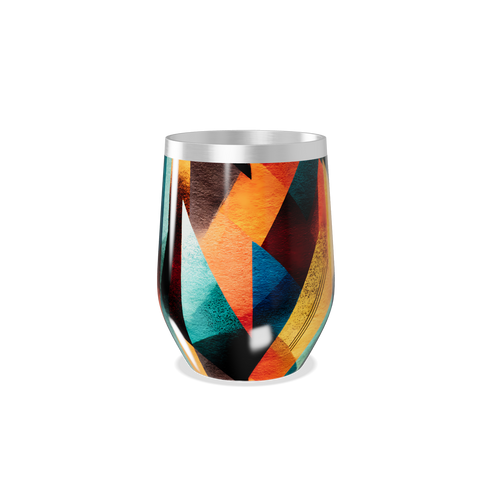 Copo Térmico Slim - Colorido Geométrico Inox