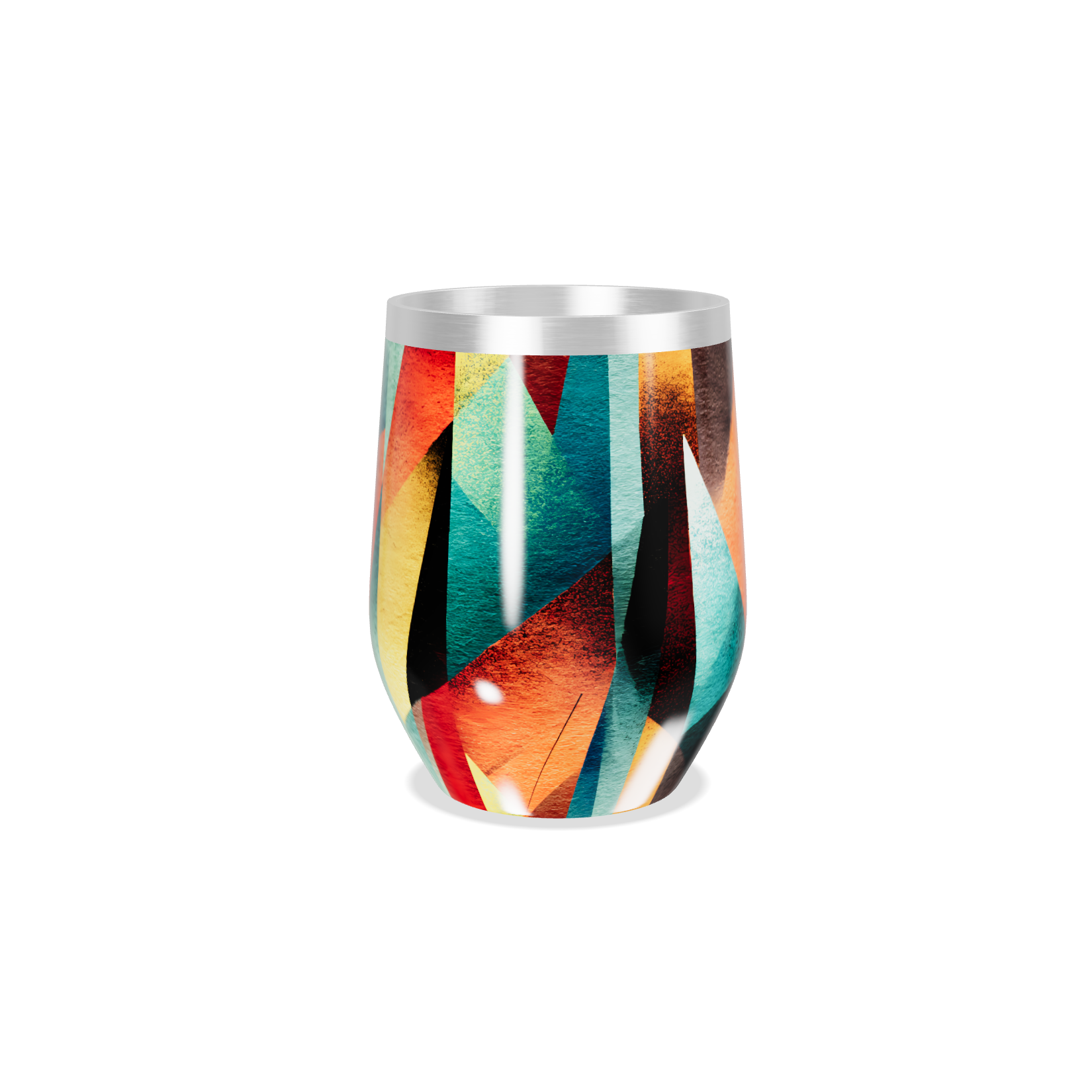 Copo Térmico Slim - Colorido Geométrico Inox