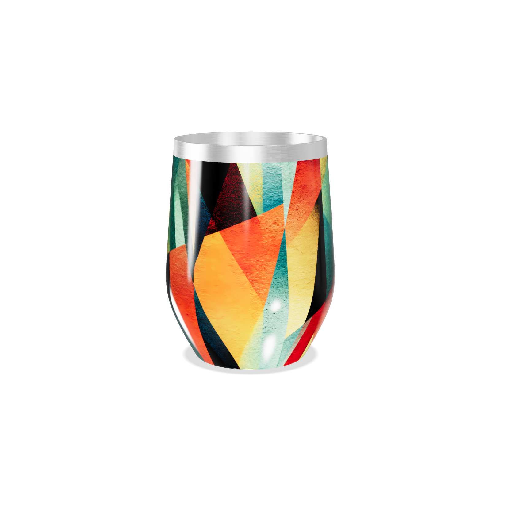 Copo Térmico Slim - Colorido Geométrico Inox