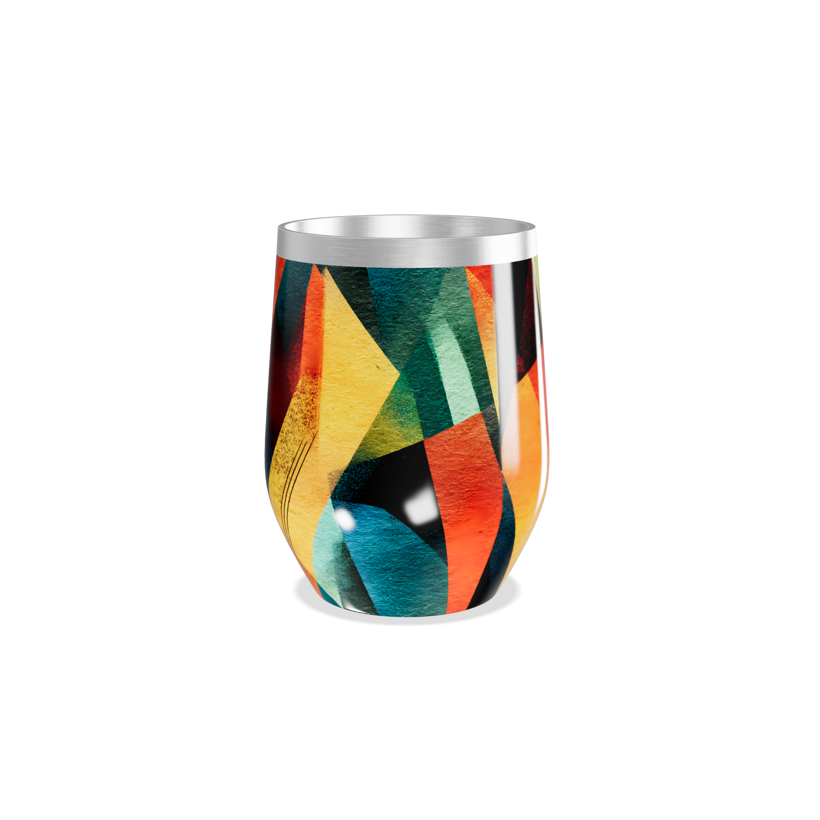 Copo Térmico Slim - Colorido Geométrico Inox