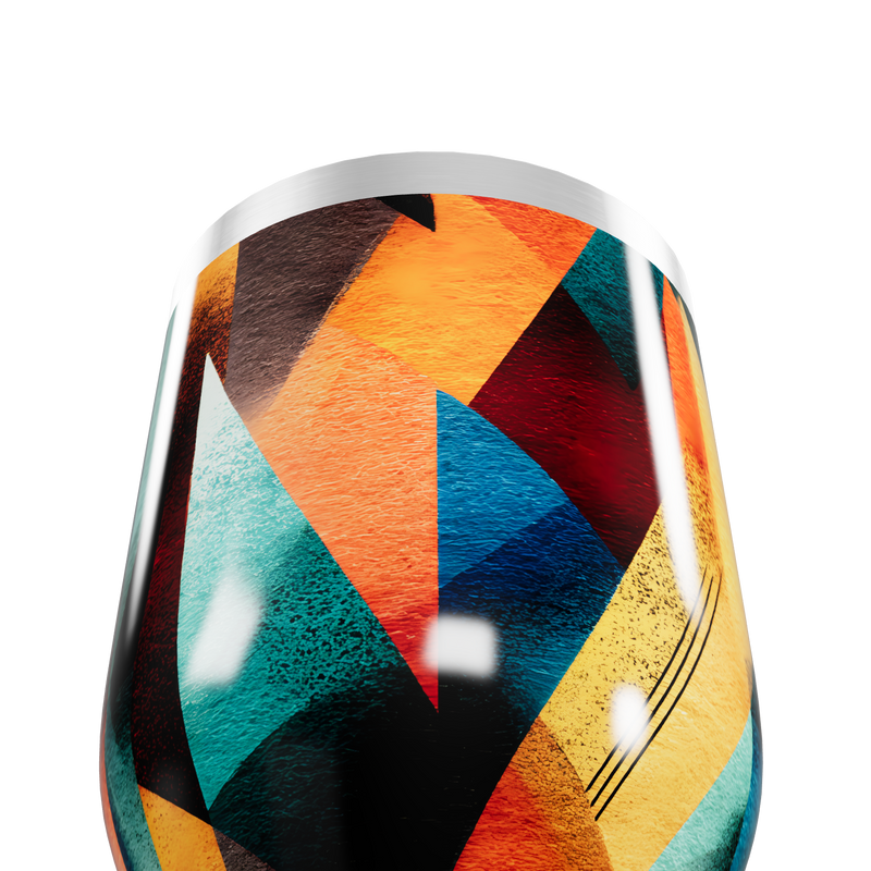 Copo Térmico Slim - Colorido Geométrico Inox