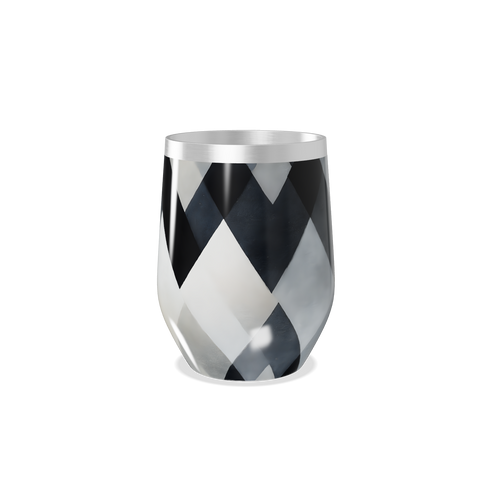 Copo Térmico Slim - Preto Branco Geométrico