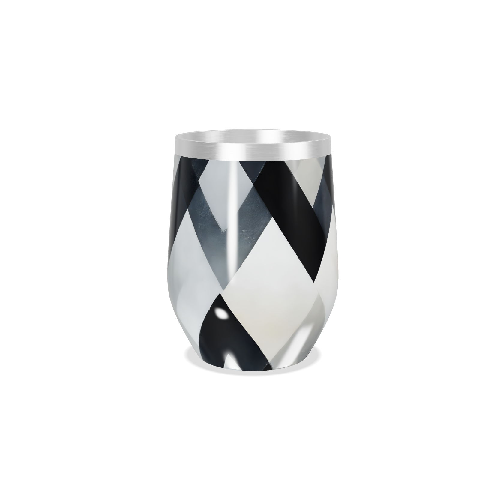 Copo Térmico Slim - Preto Branco Geométrico