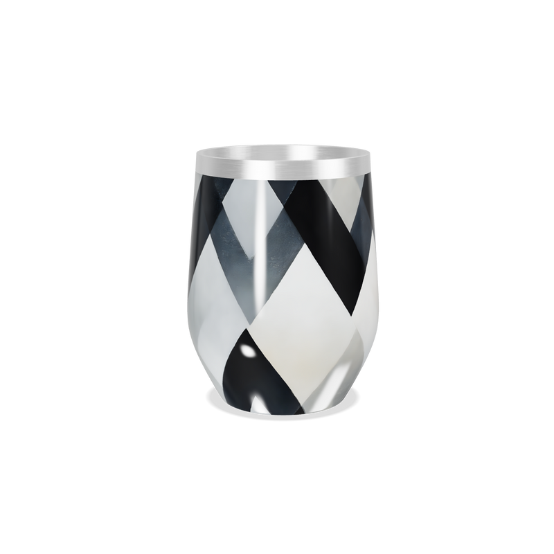 Copo Térmico Slim - Preto Branco Geométrico