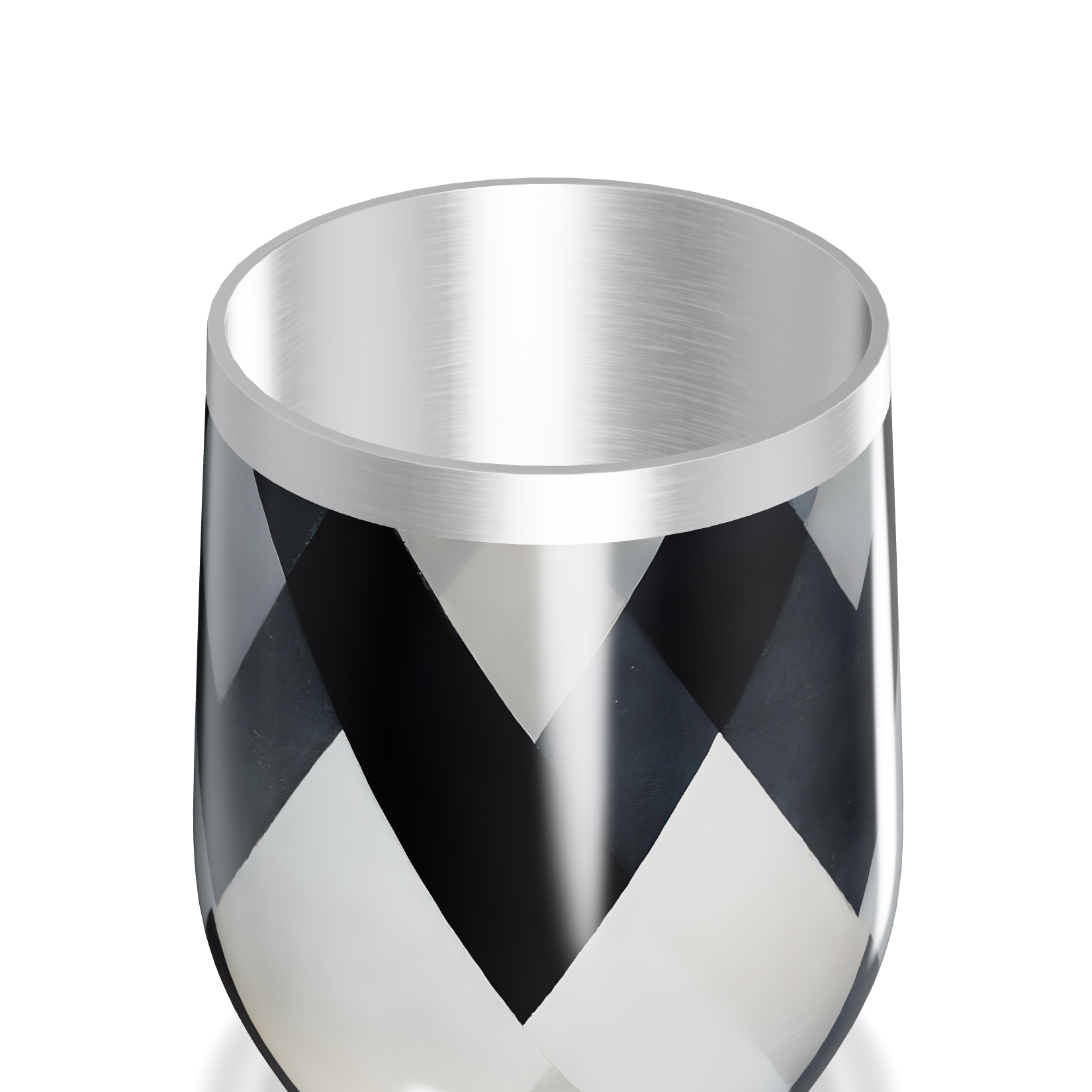 Copo Térmico Slim - Preto Branco Geométrico