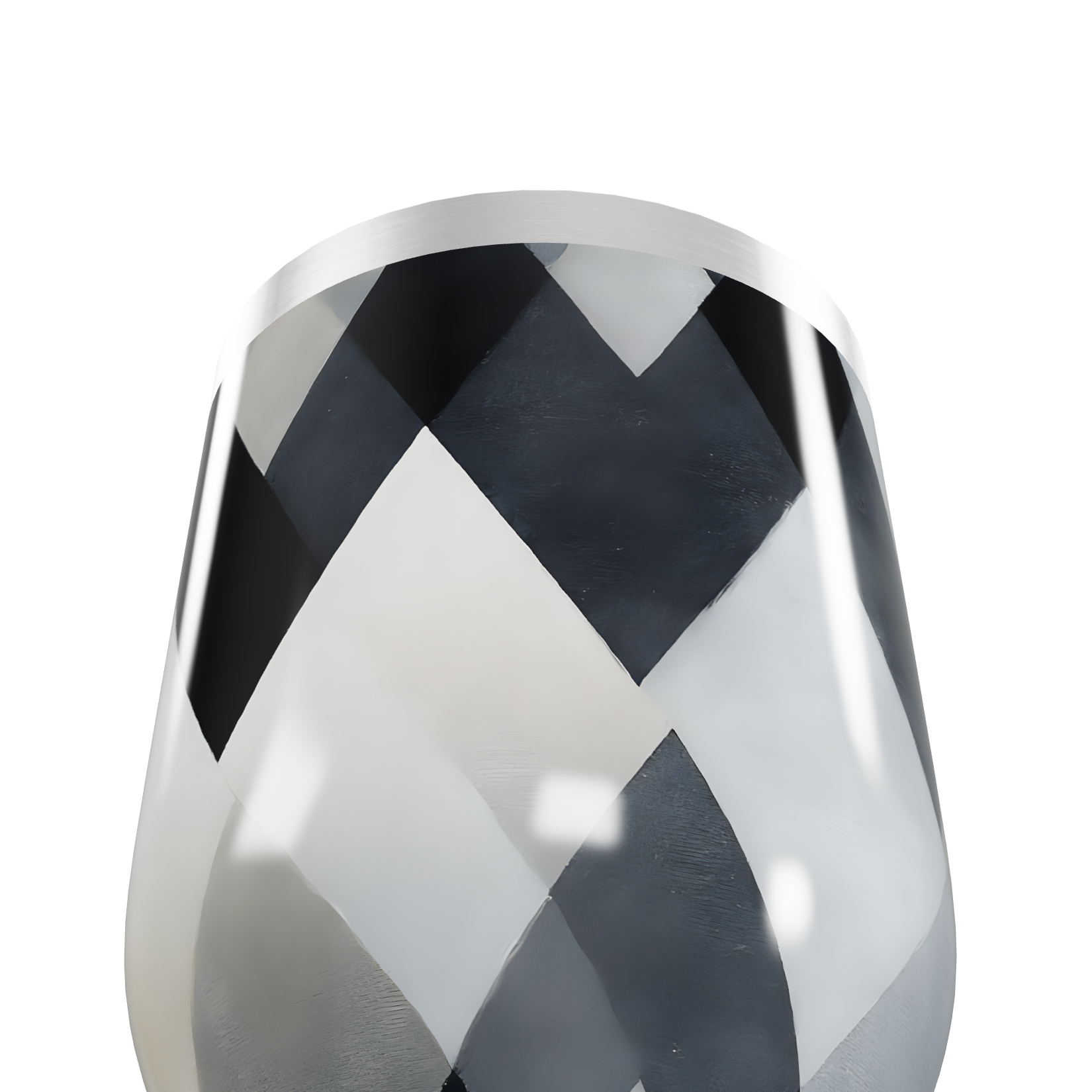 Copo Térmico Slim - Preto Branco Geométrico