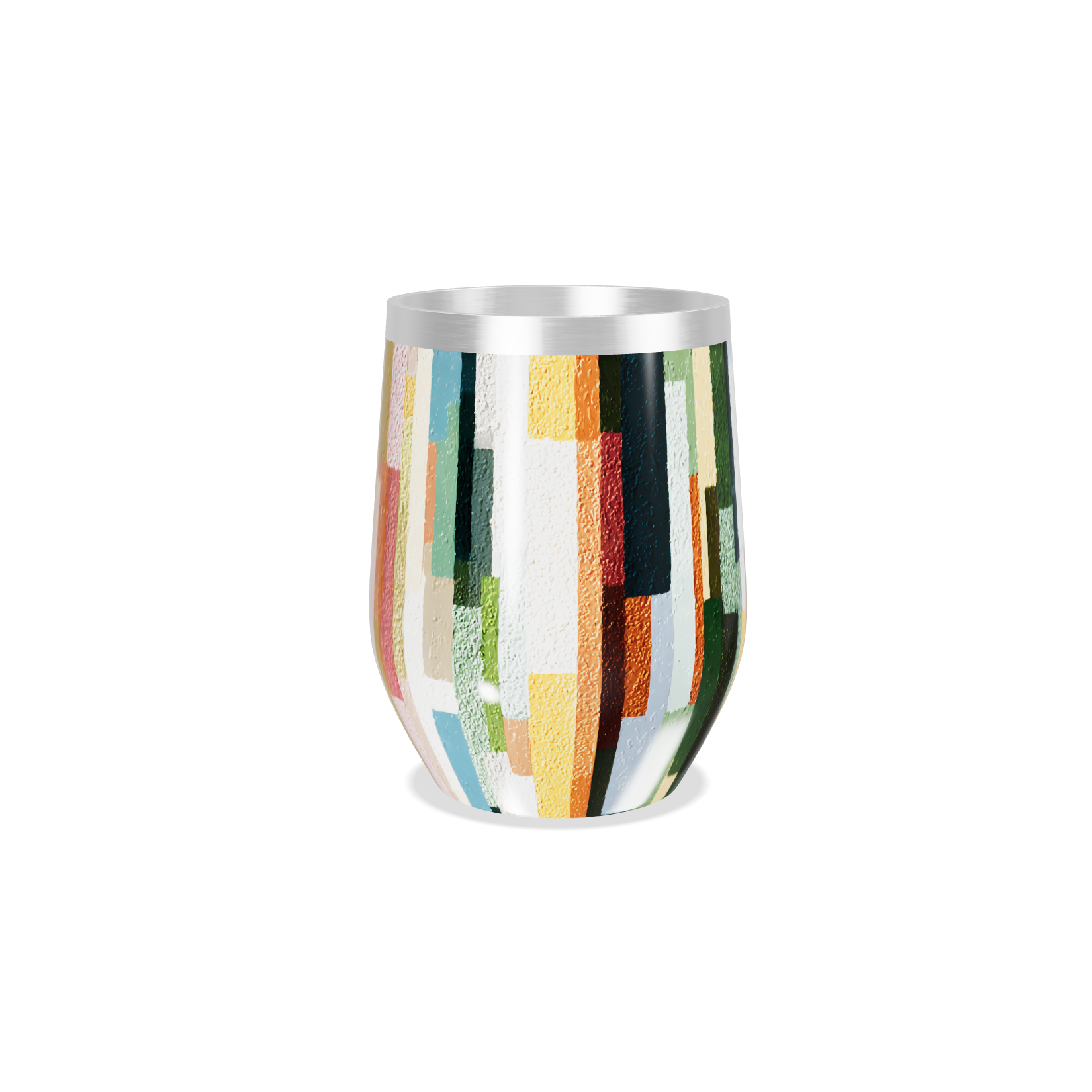 Copo Térmico Slim - Colorido com Estampa Geométrica