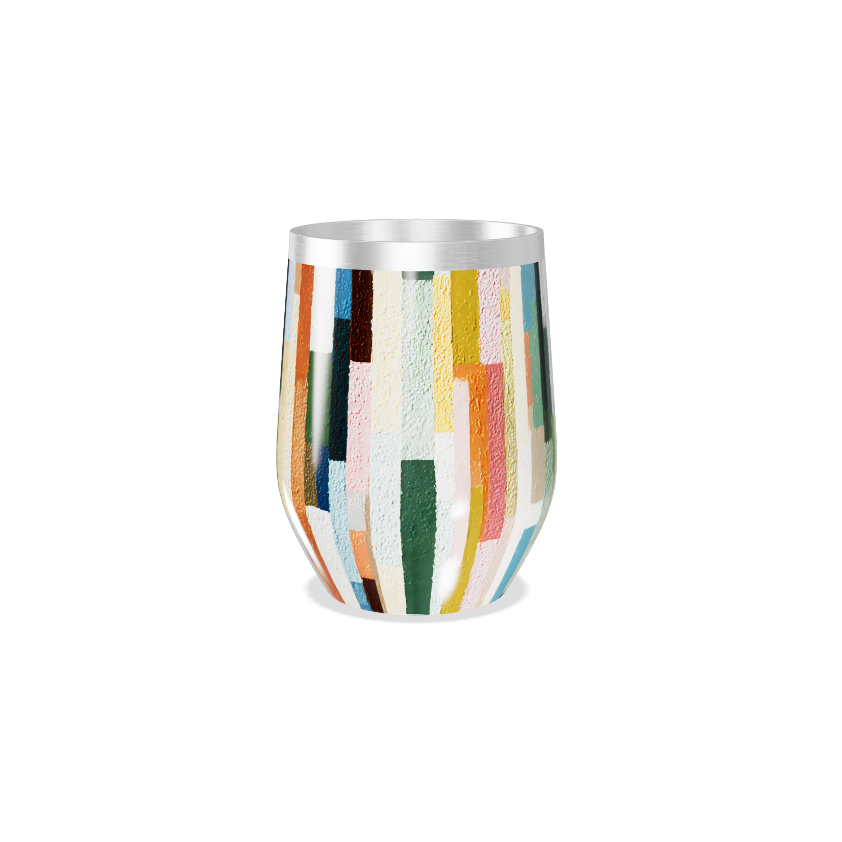 Copo Térmico Slim - Colorido com Estampa Geométrica