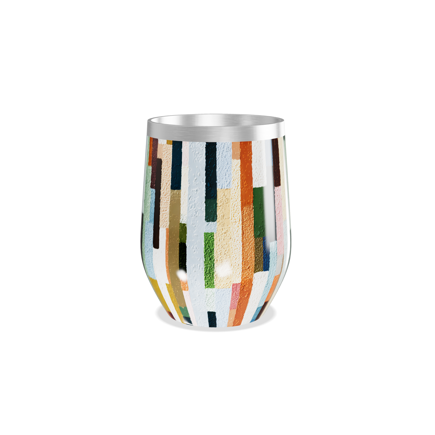 Copo Térmico Slim - Colorido com Estampa Geométrica