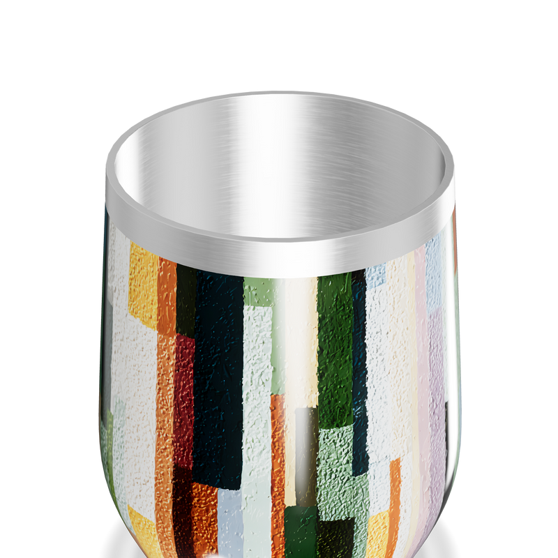 Copo Térmico Slim - Colorido com Estampa Geométrica