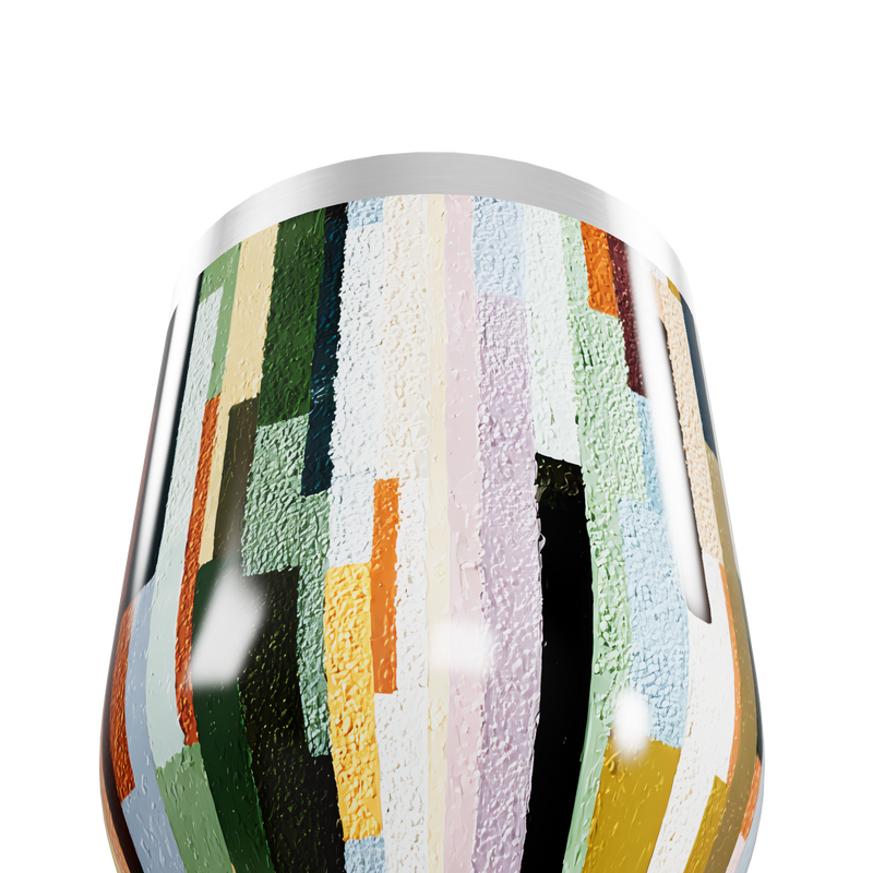 Copo Térmico Slim - Colorido com Estampa Geométrica