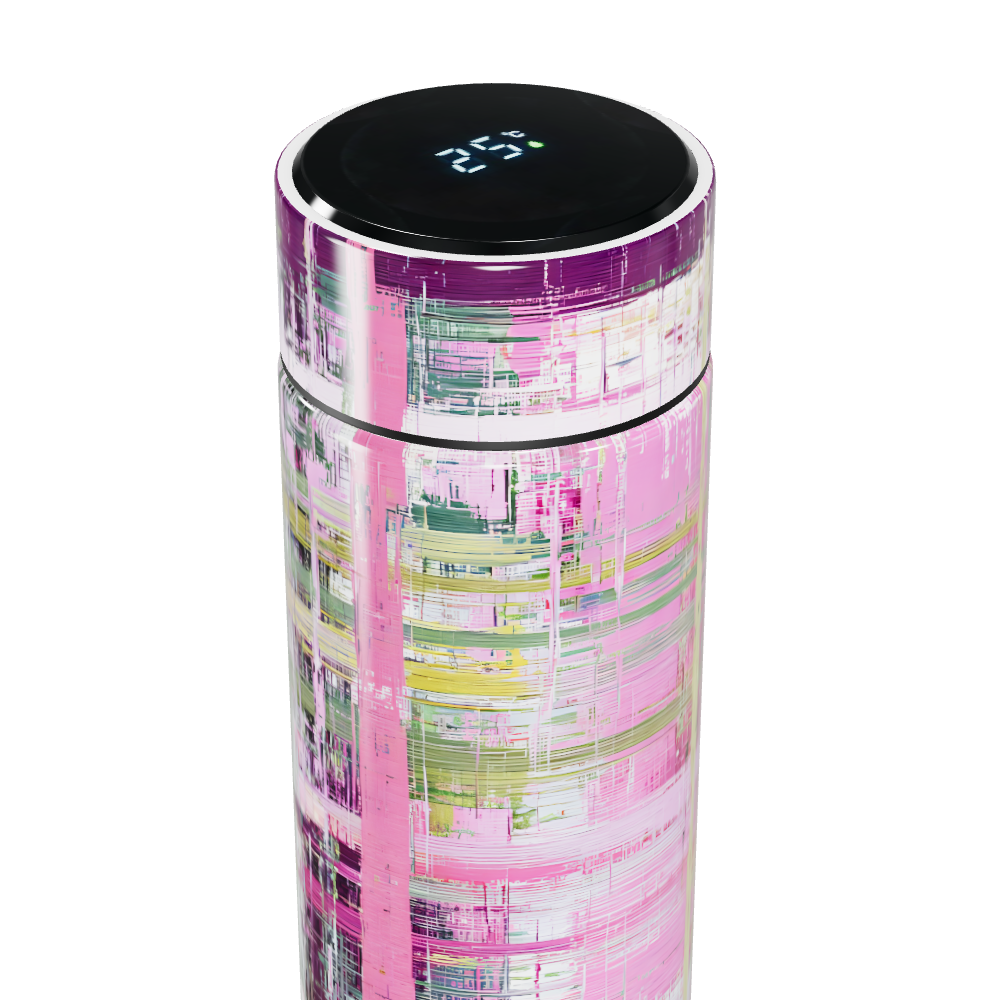 Garrafa Térmica Touch - Colorida com Estampa Abstrata