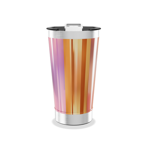 Copo Térmico - Listras Coloridas Aço Inox