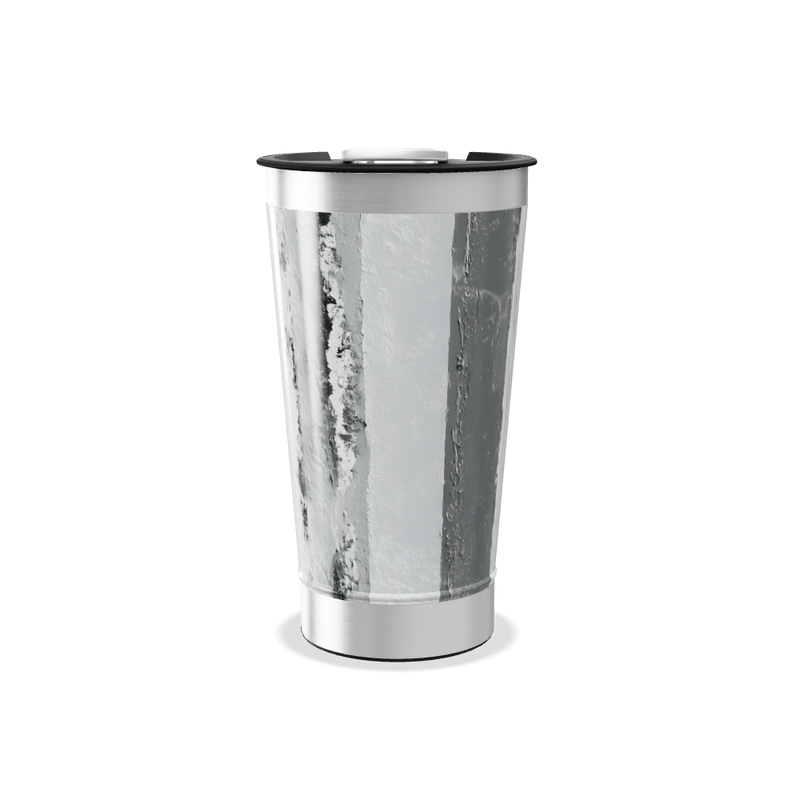 Copo Térmico - Preto e Branco Aço Inox