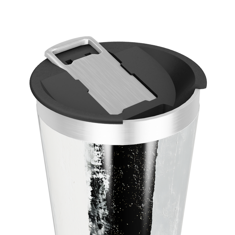 Copo Térmico - Preto e Branco Aço Inox