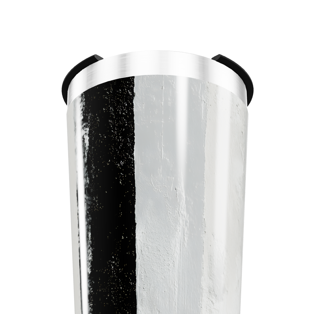 Copo Térmico - Preto e Branco Aço Inox