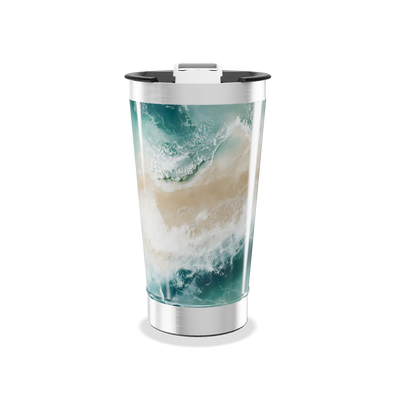 Copo Térmico - Estampa Praia Azul