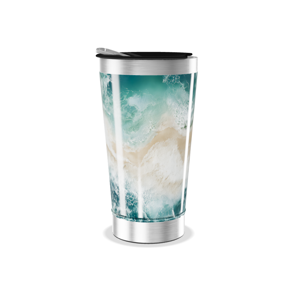 Copo Térmico - Estampa Praia Azul
