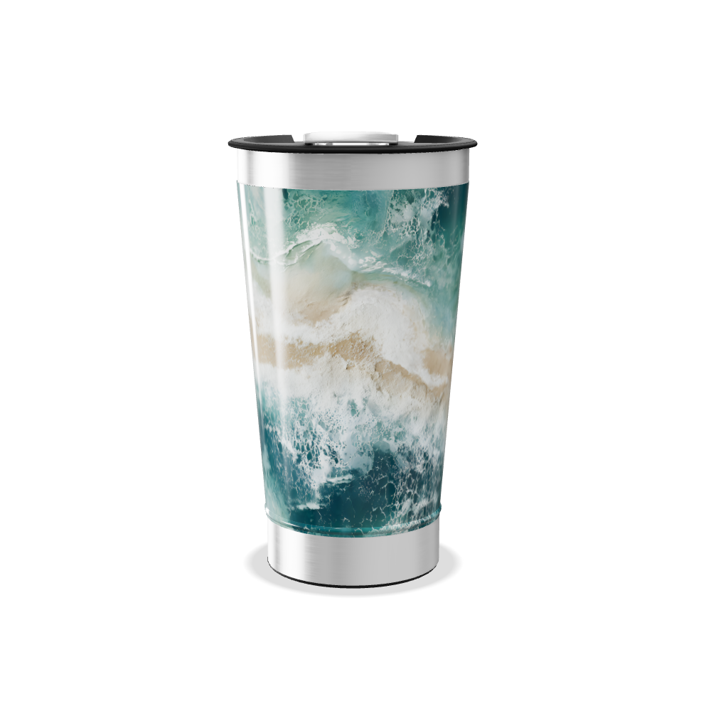 Copo Térmico - Estampa Praia Azul