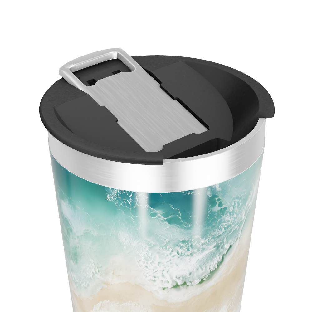 Copo Térmico - Estampa Praia Azul