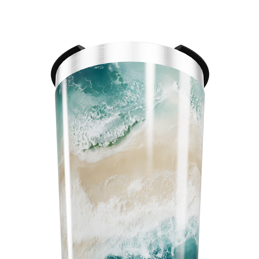 Copo Térmico - Estampa Praia Azul