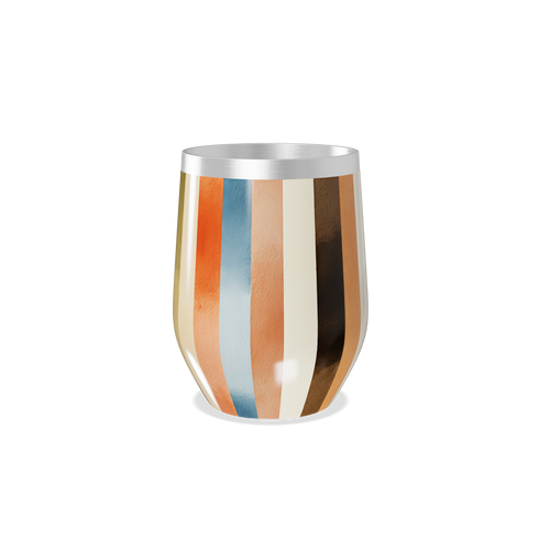 Copo Térmico Slim - Listrado Colorido Inox