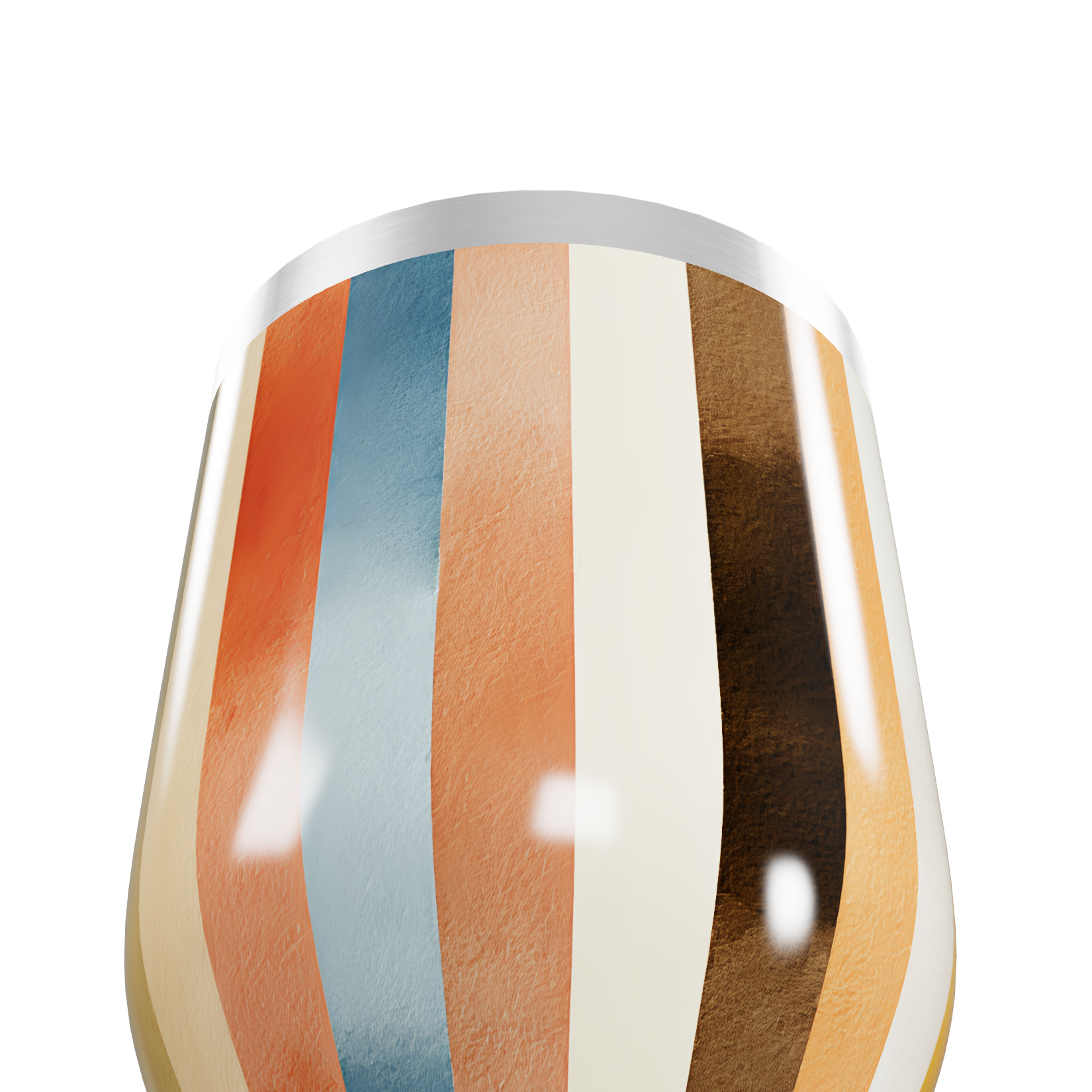 Copo Térmico Slim - Listrado Colorido Inox