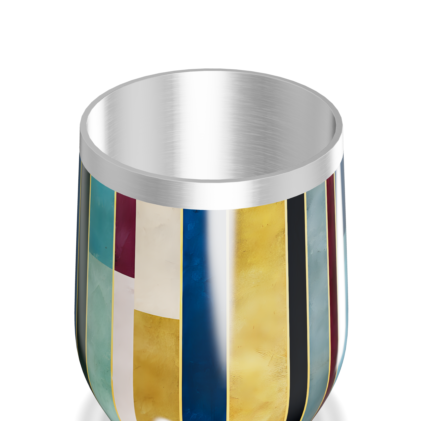 Copo Térmico Slim Listrado Multicolorido