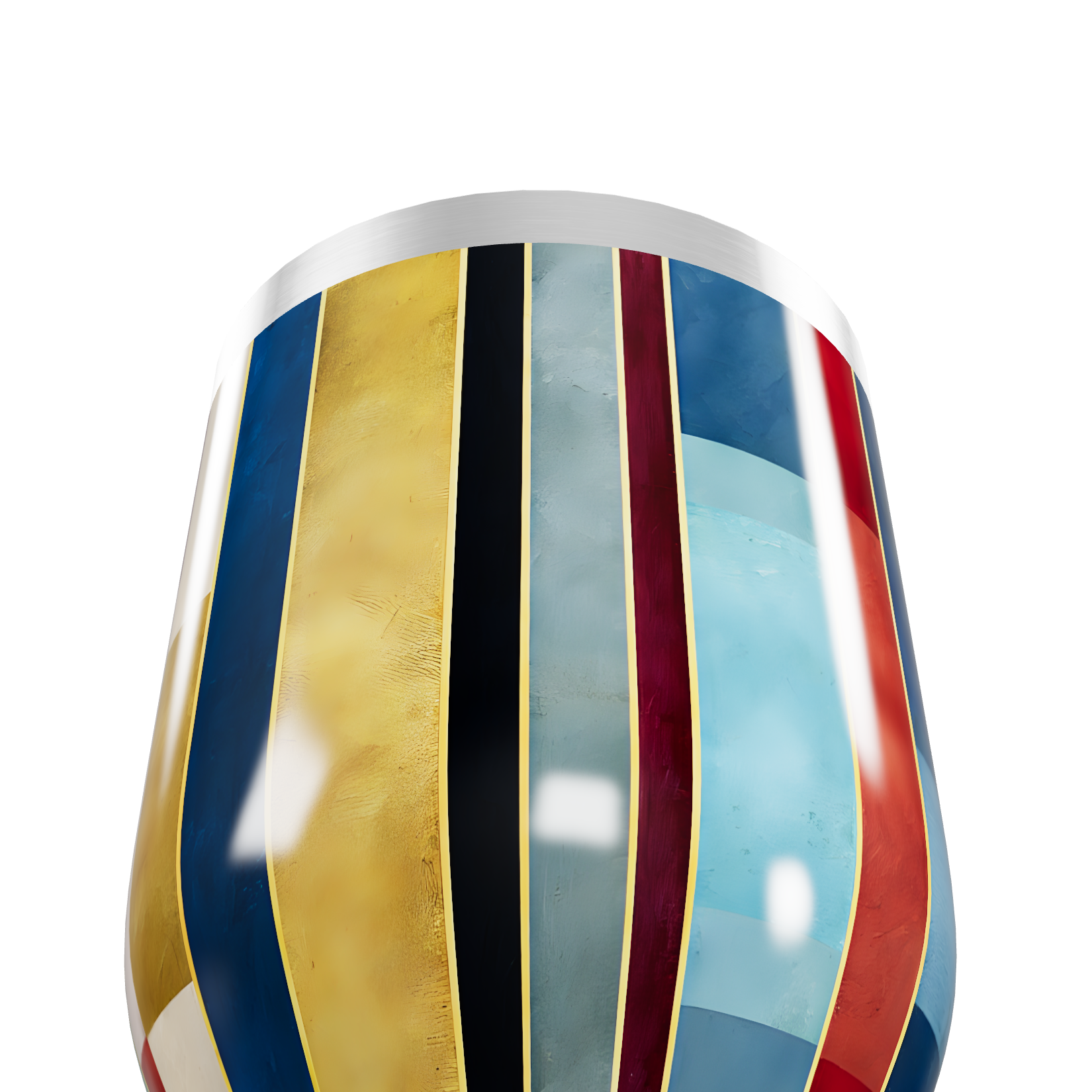 Copo Térmico Slim Listrado Multicolorido