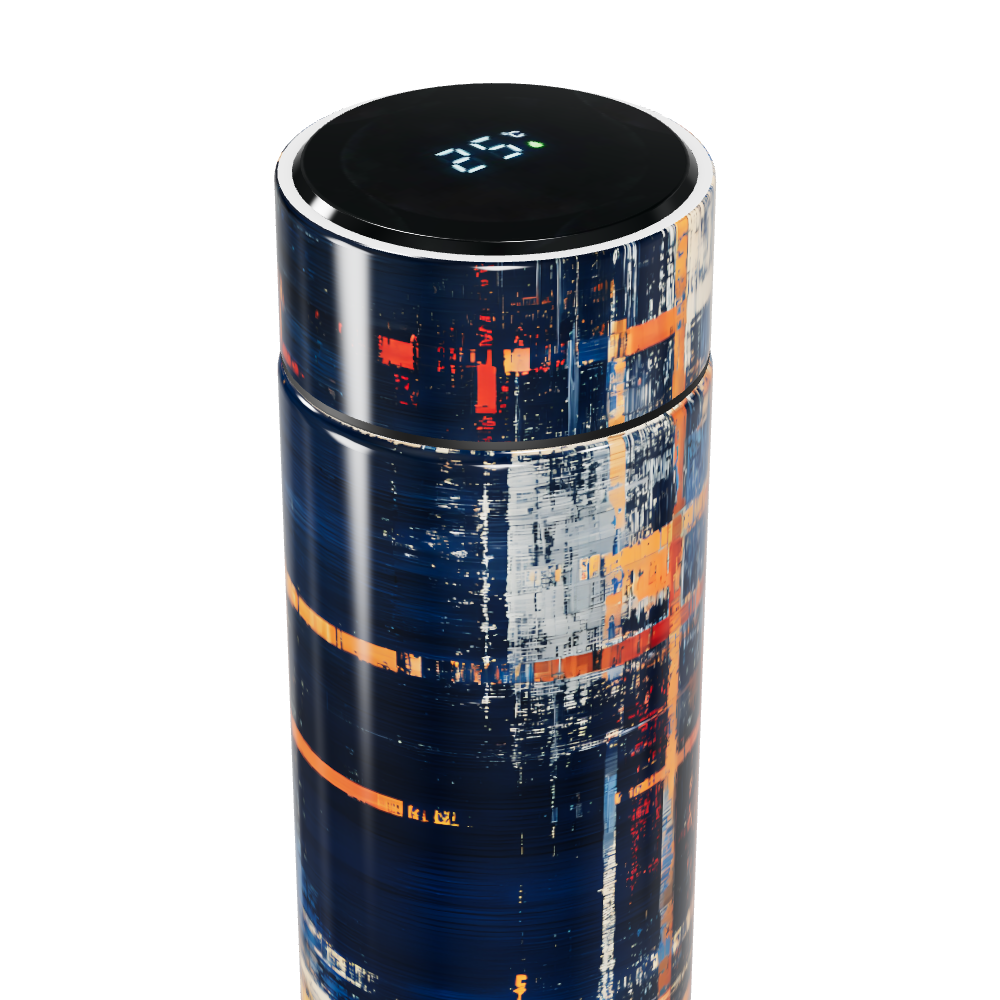 Garrafa Térmica Touch - Estampa Abstrata Colorida